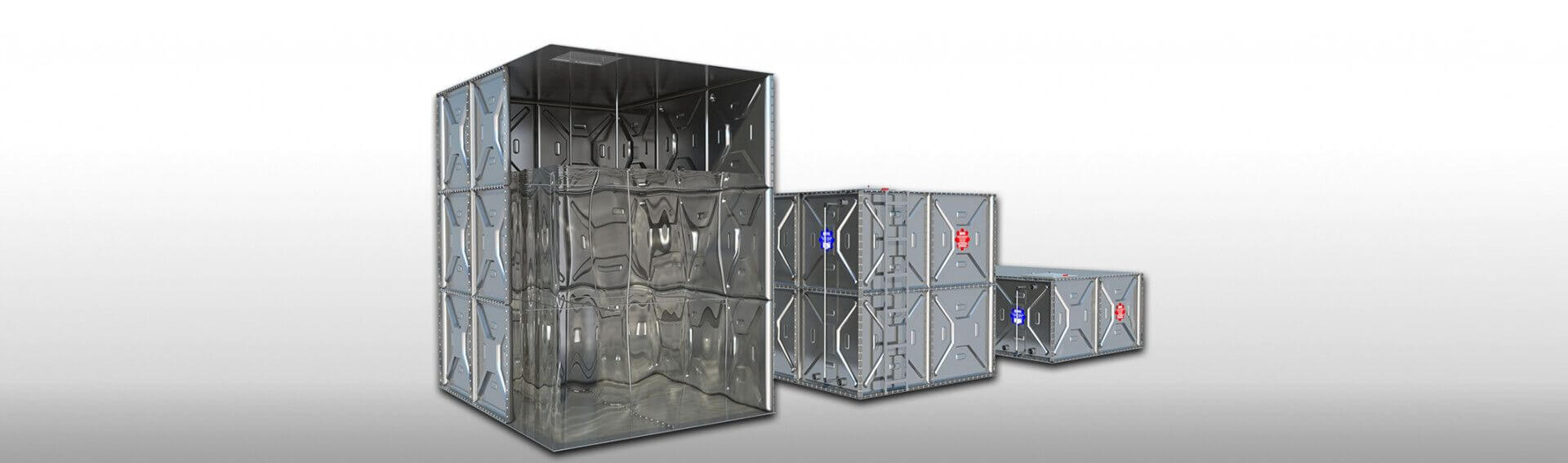 Prismatic Modular Stainless and Galvanized Water Tanks